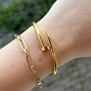 Gold Nail Wrap Bracelet – 18K Gold PVD Plated